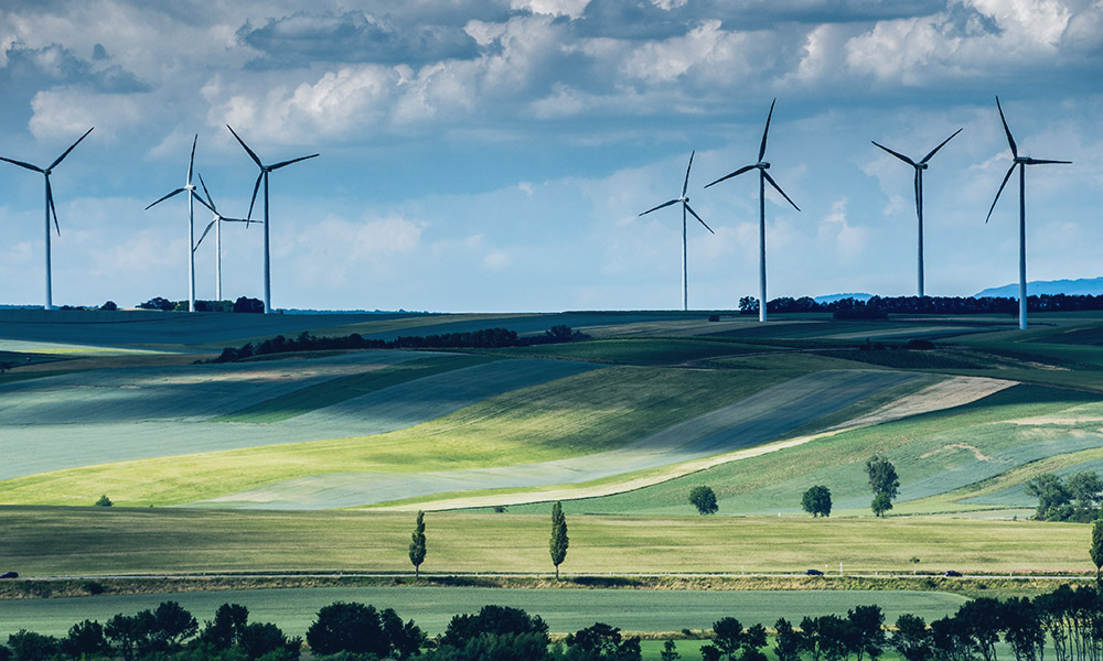 Onshore wind turbine farm